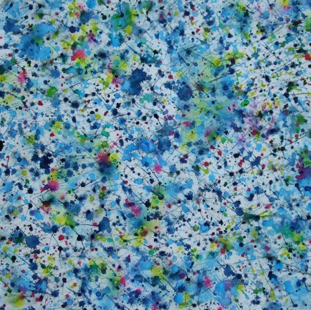 私の構図 第Ⅱ章 拡散6、紙にグワッシュ、水彩、2012年、和田 健